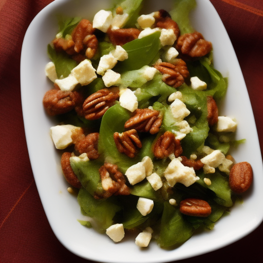 Ensalada de remolacha asada con queso feta y nueces