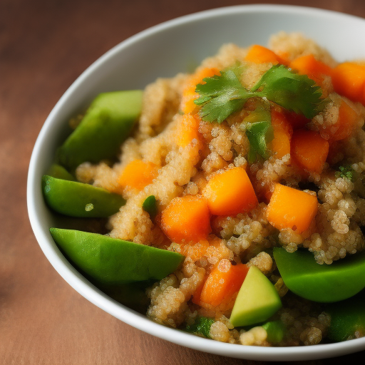 Ensalada de quinoa con aguacate y naranja