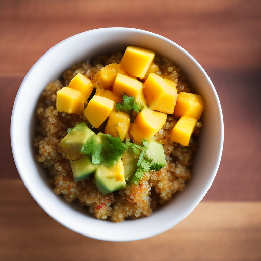 Ensalada de quinoa con mango y aguacate