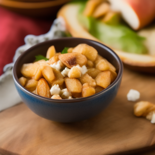 Ensalada de manzana, nueces y queso azul