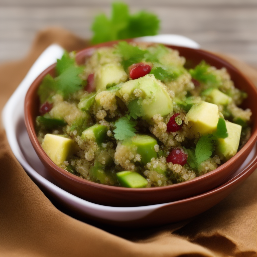 Ensalada de quinoa y aguacate con vinagreta de limón