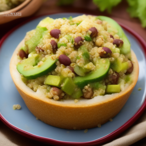 Ensalada de remolacha, quinoa y aguacate con aderezo de limón y miel