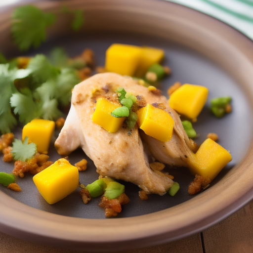 Ensalada de pollo con mango y aguacate