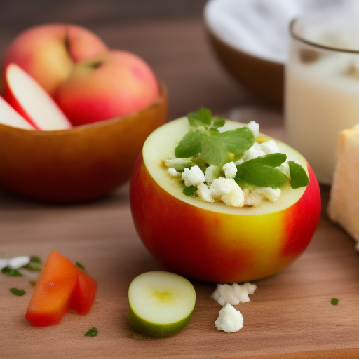 Ensalada de remolacha, manzana y queso feta