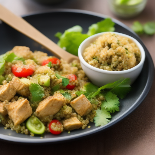 Ensalada de quinoa con pollo y aguacate