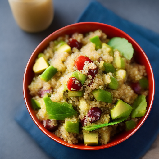 Ensalada de quinoa y aguacate con aderezo de lima