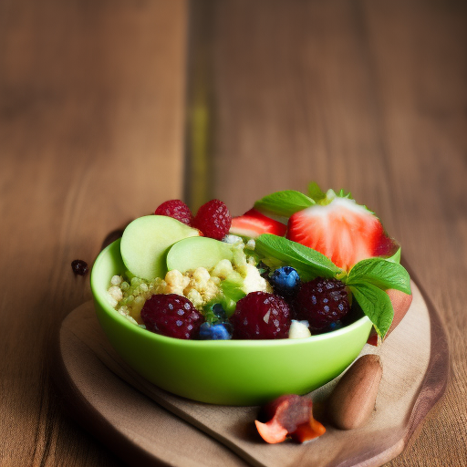 Ensalada de frutas y quinoa