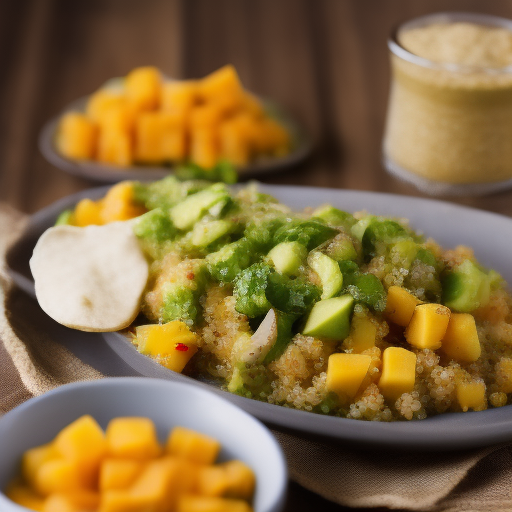 Ensalada de quinoa, mango y aguacate