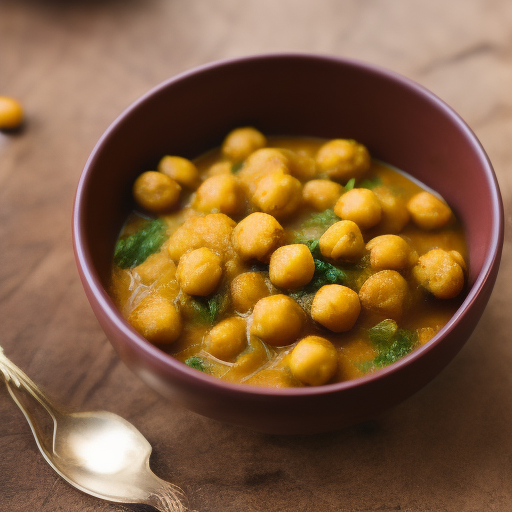 Curry de garbanzos y espinacas