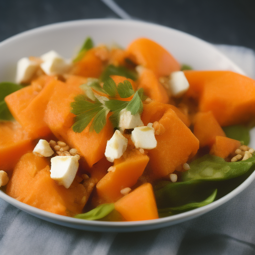 Ensalada de remolacha y naranja con queso de cabra y nueces