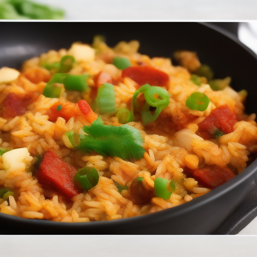 Arroz frito con verduras al estilo asiático