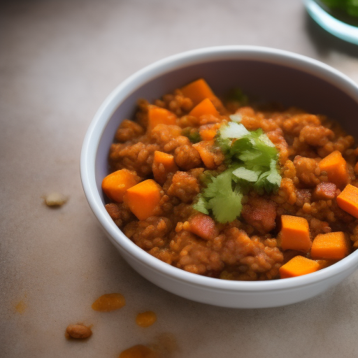 Ensalada de lentejas y calabaza asada