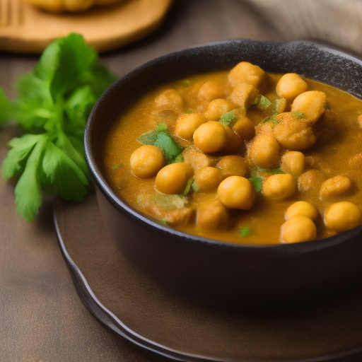 Curry de garbanzos y espinacas