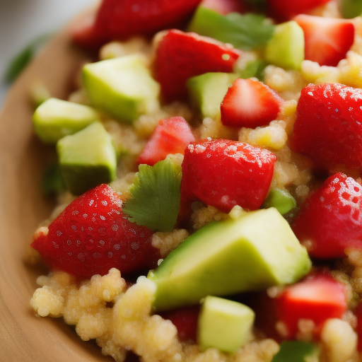 Ensalada de quinoa, fresas y aguacate