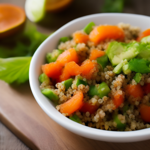 Ensalada de quinoa, aguacate y naranja