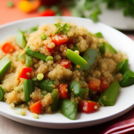 Ensalada de Quinoa con Vegetales Asados y Aderezo de Miel y Mostaza