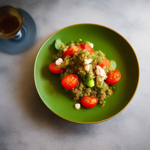 Ensalada de quinoa, tomate y aguacate