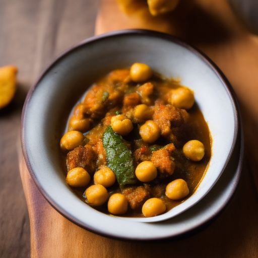 Curry vegetariano de garbanzos y espinacas