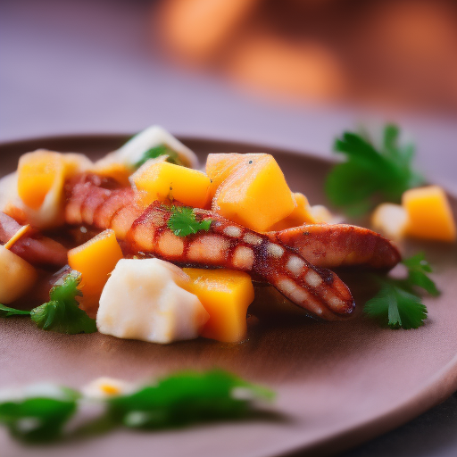 Ceviche de pulpo y mango