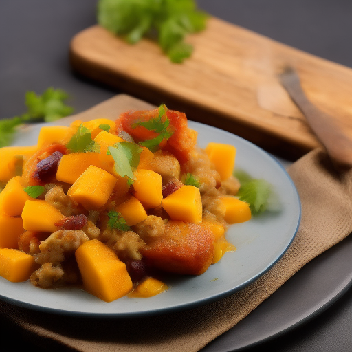 Filetes de salmón con salsa de mango y jengibre