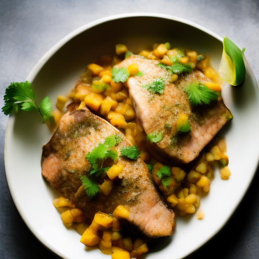 Filete de dorada con salsa de limón y eneldo