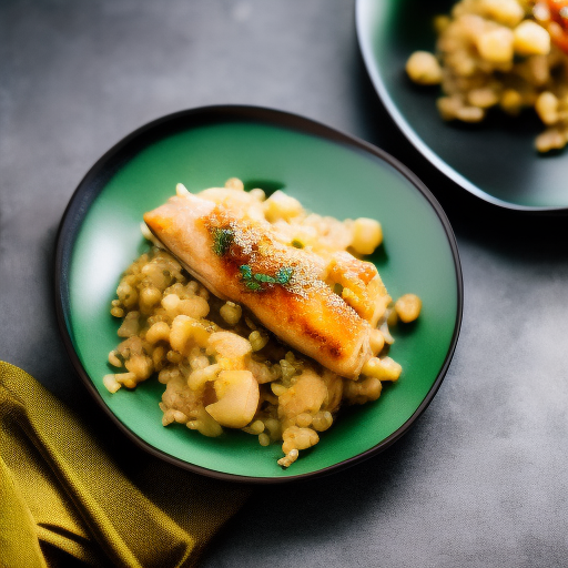 Filetes de pescado con salsa de cebolla caramelizada