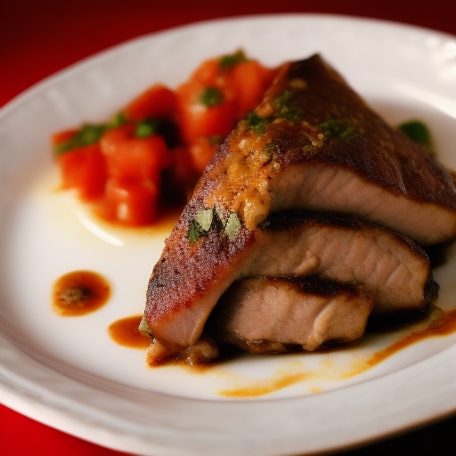 Filete de cerdo con salsa de ciruela y jengibre