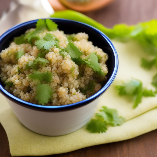 Ensalada de quinoa y aguacate con aderezo de limón y cilantro