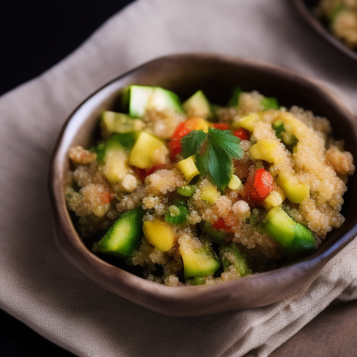 Ensalada de quinoa, aguacate y salmón