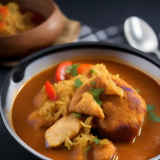 Pollo al curry con arroz basmati