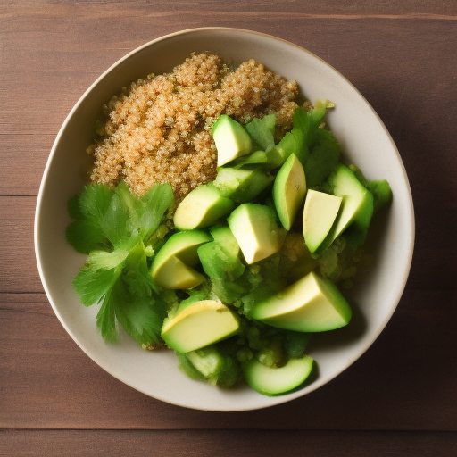 Ensalada de quinoa con aguacate y garbanzos