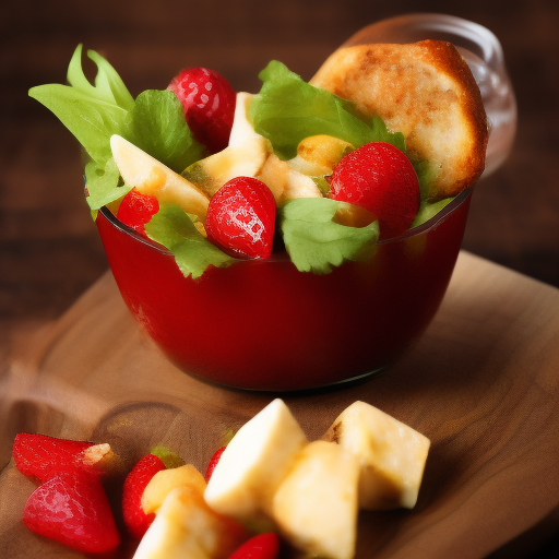 Ensalada de Pollo y Fresas con Vinagreta de Miel