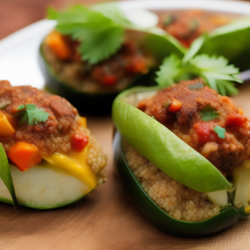 Rollitos de calabacín rellenos de quinoa y verduras