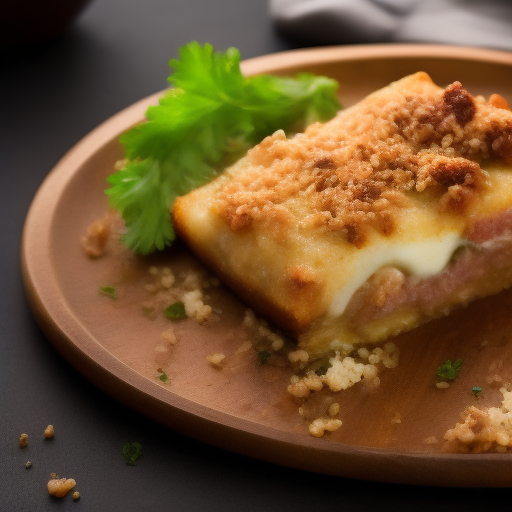 Salmón al horno con costra de parmesano