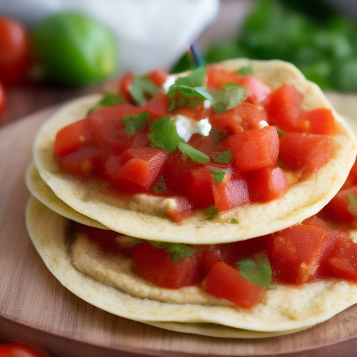 Tostadas de hummus y tomate