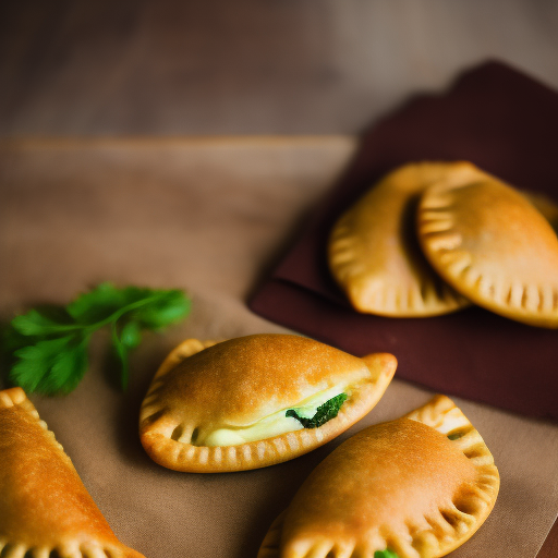 Mini empanadas de calabacín y queso feta