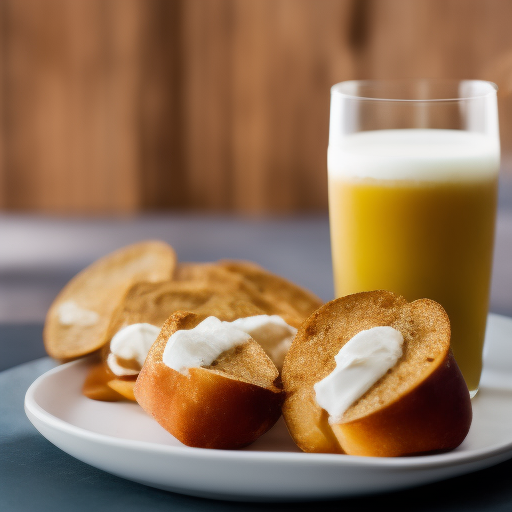 Merienda de manzana y queso crema