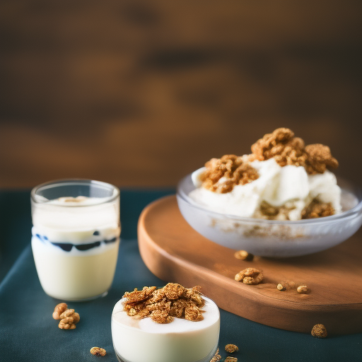 Tazón de yogur con granola y frutas