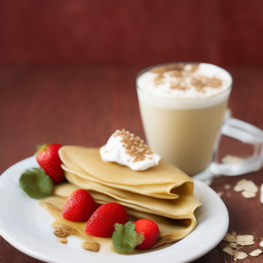 Crepes de avena con frutos rojos y yogur