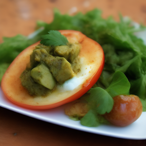 Desayuno de huevo nube con aguacate y tomate