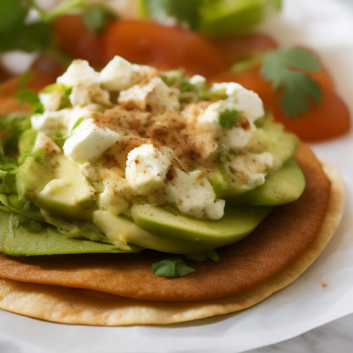 Tostada de aguacate con huevo y queso feta