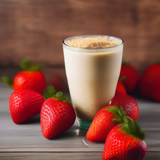 Batido de avena, fresas y plátano