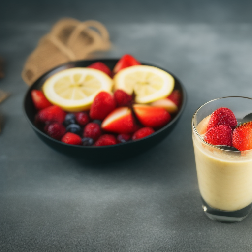 Desayuno saludable de avena y frutas