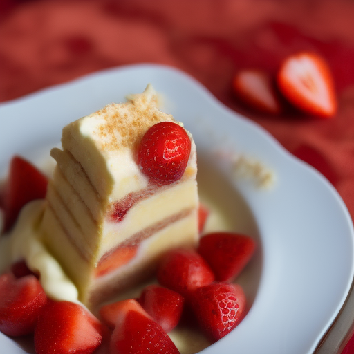 Tarta de Queso con Crema de Fresas