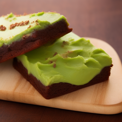 Brownies de aguacate con coco rallado